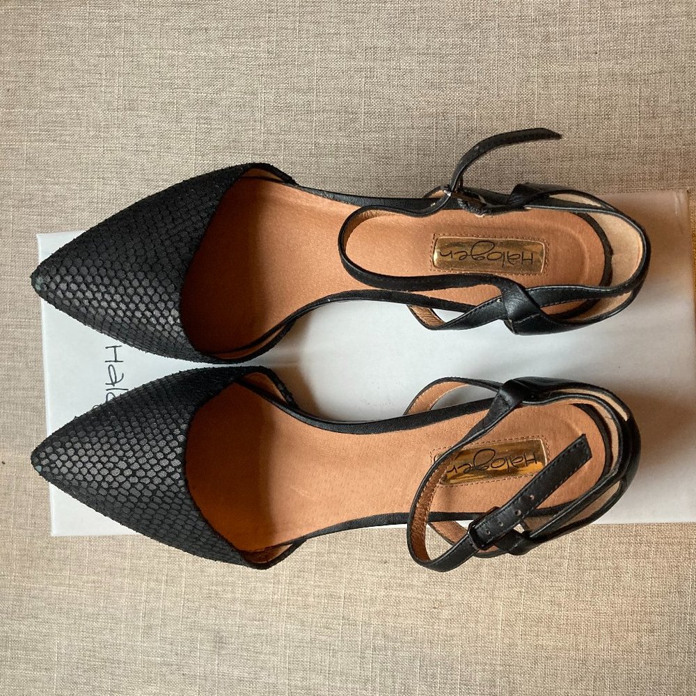 Halogen Black Matte Snake Print Flat